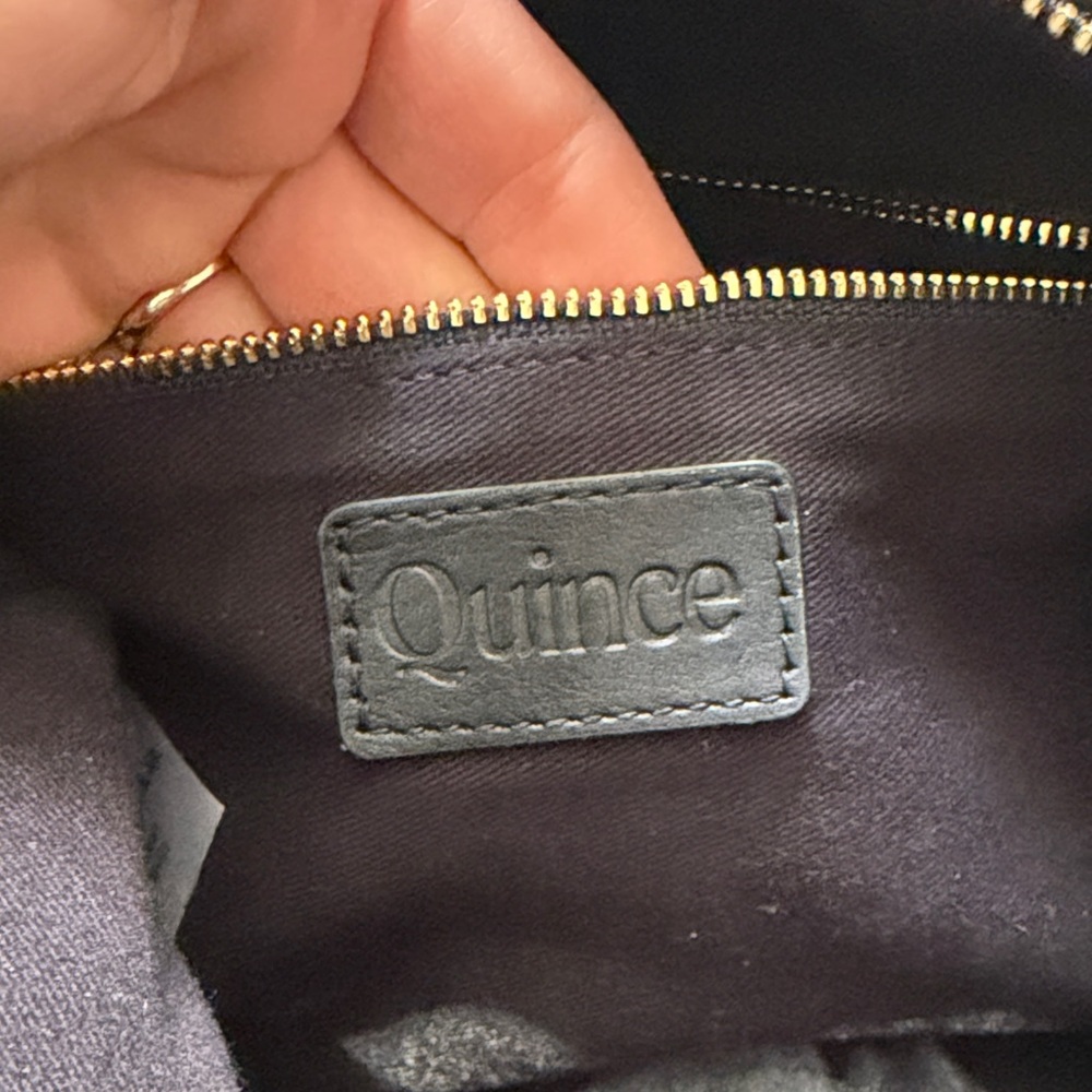 Quince Black Woven Leather Shoulder Bag - Picture 4 of 6